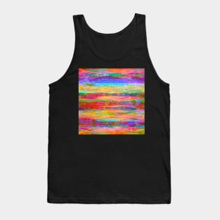 Rainbow Smash-Up | Bright Neon Pattern | Digital Design Full of Color Tank Top